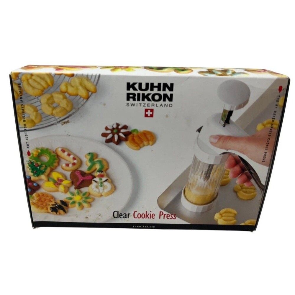 Kuhn Rikon Clear Cookie Press Model 2460 Baking Cottagecore Grandmacore